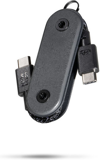 Native Union Union Retractable USB 2.0 Cable USB-C male - USB-C 60W Black 0.17m