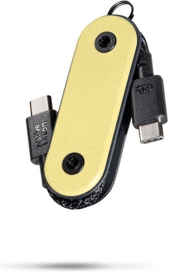 Native Union Union Retractable USB 2.0 Cable USB-C male - USB-A 60W Κίτρινο 0.17m