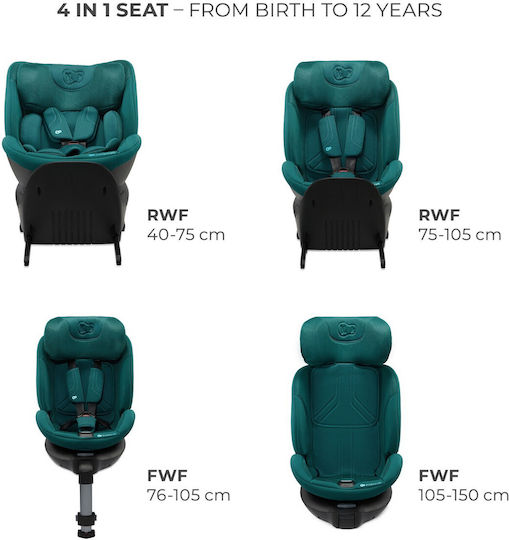 Kinderkraft Xrider 2 Baby Car Seat i-Size with Isofix Green