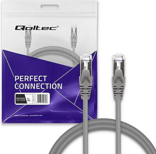 Qoltec U/UTP Cat.5e Ethernet Network Cable 5m Gray 1pcs