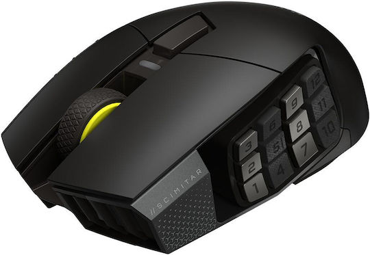 Corsair Scimitar Elite SE MMO Ασύρματο Gaming Ποντίκι 33000 DPI Gun Metal