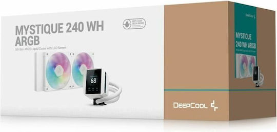 Deepcool Deepcool Mystique 240 White Water Cooling System AIO CPU with 2 120mm Fans and ARGB Lighting