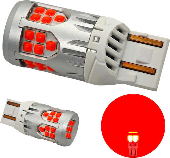 Bulb W21/5w Led 7443 10-50v No Fault 2800lm Red