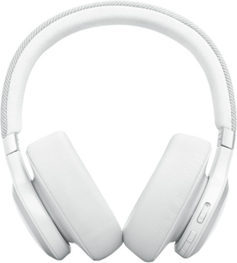 JBL Live 770NC Kabellos / Kabelgebunden Über Ohr Kopfhörer mit 65 Stunden Betriebszeit und Quick Charge Weiß