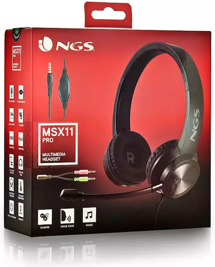 NGS MSX 11 PRO Over Ear Multimedia Ακουστικά με μικροφωνο και σύνδεση 3.5mm Jack