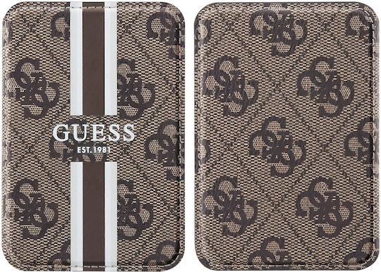 Guess Elegant Magsafe Card Holder Secure Magnetic Fastening Brown