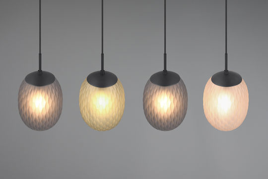 Trio Lighting Висящо Осветително Тяло Черен 117x17x150см.