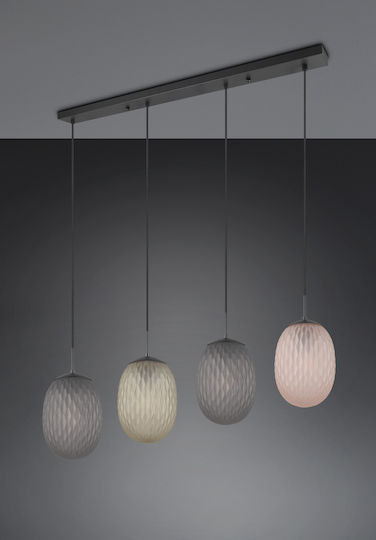 Trio Lighting Висящо Осветително Тяло Черен 117x17x150см.