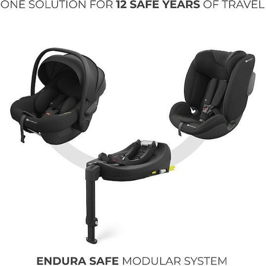 Kinderkraft Endura Safe Modular System Baby Car Seat i-Size with Isofix Black 0-36 kg
