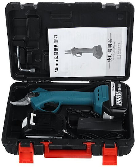 Pruning Shears Battery Brushless 21V 2x2Ah with Maximum Cutting Diameter 30mm in Carrying Case