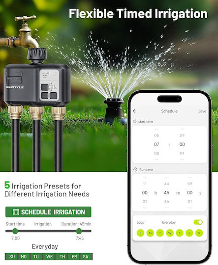 Irrigation Programmer Battery 3 Outputs with Wi-Fi