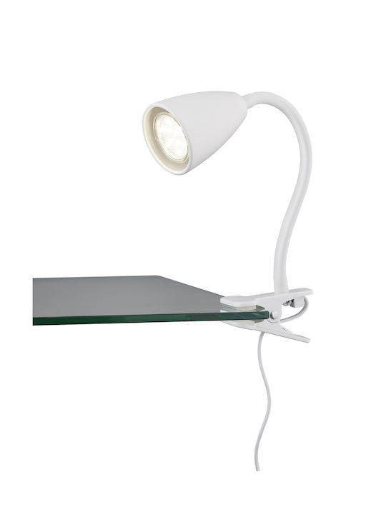 Trio Lighting Office Lamp with Flexible Arm for Socket GU10 in White Color