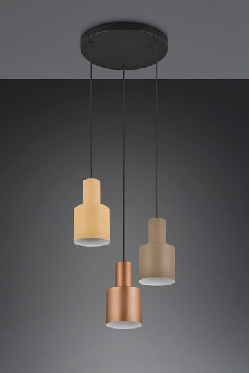 Trio Lighting Κρεμαστό Φωτιστικό Πολύχρωμο με Ντουί E27 37x27x150εκ.