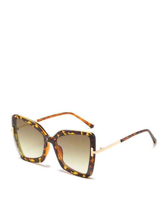 Martinez Amelie Unisex Sonnenbrille mit Braun Schildkröte Gestell und Braun Linse