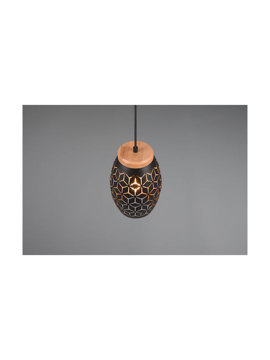 Trio Lighting Pendant Light Black Rail with Socket E27 15x150cm