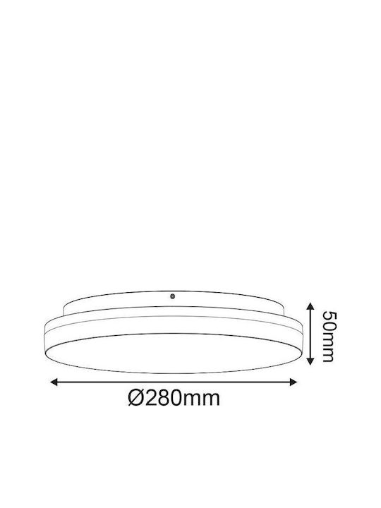 Aca Wall-Mounted Outdoor Ceiling Light LED IP54 24W with Cool White Light