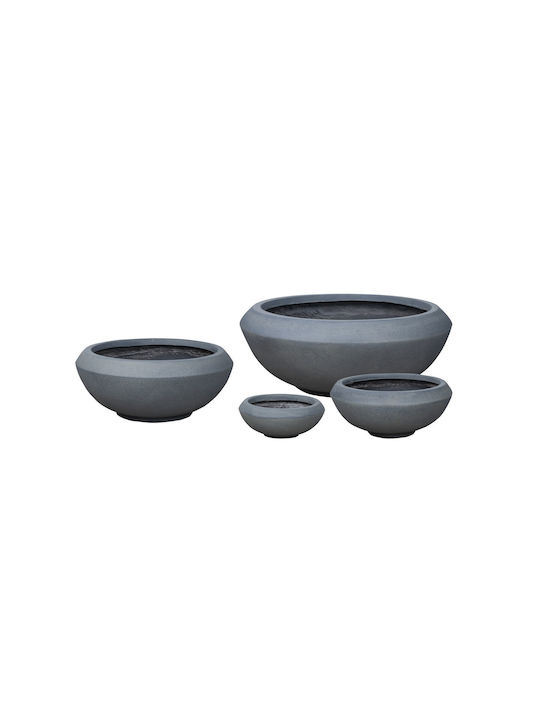 Supergreens Pot Ceramic Grey 55x55cm.