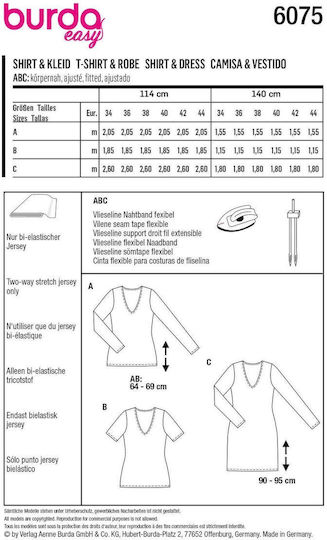 Патрон Burda Блузи Ризи 34-44 6075