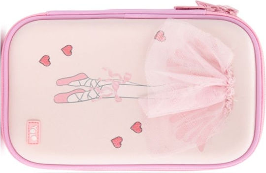 Yolo Pencil Case with 2 Compartments Pink