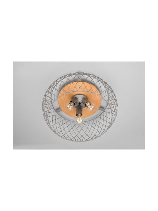 Trio Lighting Tamil Ceiling Mount Light 50cm Gray with Socket E27