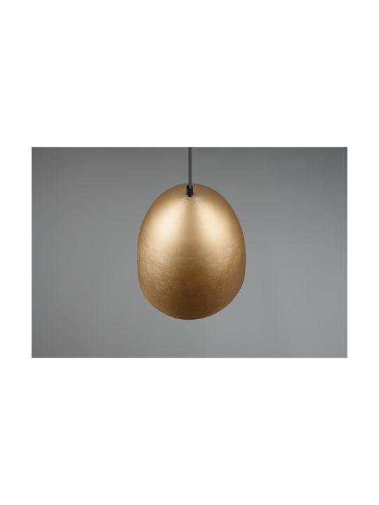 Trio Lighting Tilda Pendant Light Gold Bell with Socket E27 25x150cm