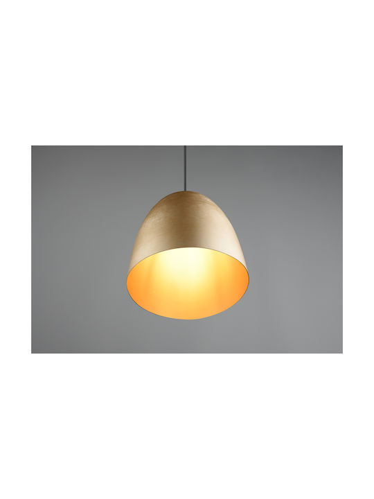 Trio Lighting Tilda Pendant Light Gold Bell with Socket E27 25x150cm