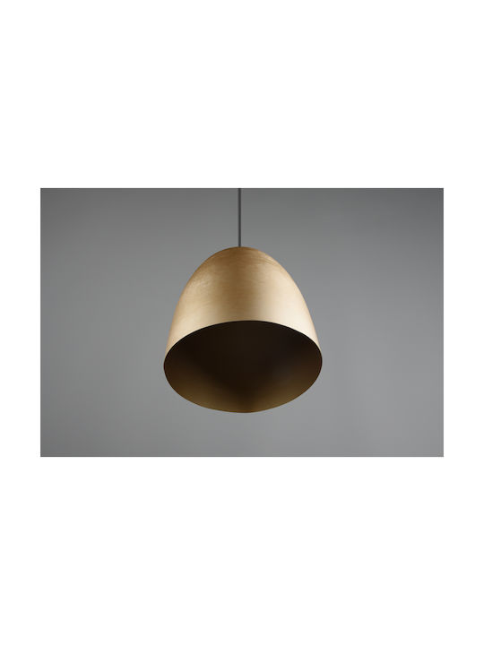 Trio Lighting Tilda Pendant Light Gold Bell with Socket E27 25x150cm