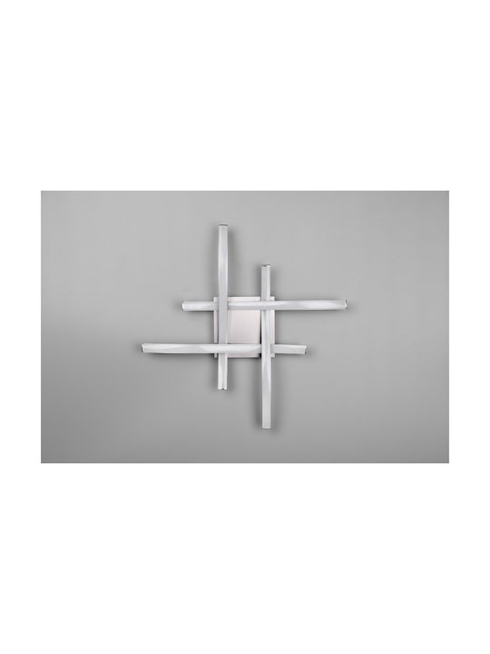 Trio Lighting Route Πλαφονιέρα Οροφής 46εκ. Ασημί με Ενσωματωμένο LED