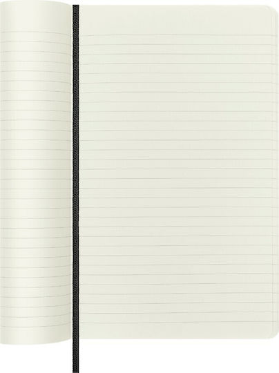 Moleskine Σημειωματάριο Bullet Ριγέ με Λάστιχο Μαύρο