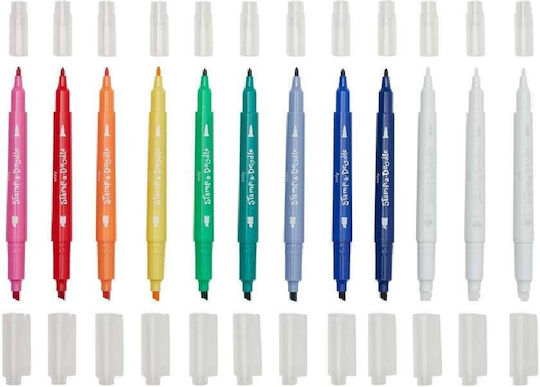 Ooly Stamp-a-doodle 9 Double-Sided Markers 3 Stamp Markers 130-100 130-100