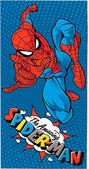 Kids Licensing Kinder-Strandtuch Blau Spiderman 140x70cm