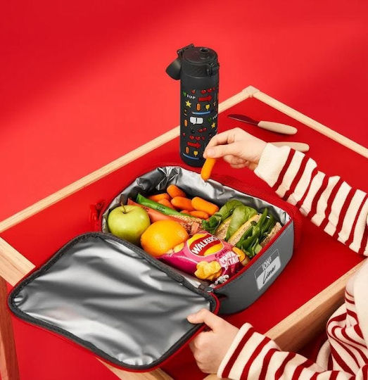 Ion8 Σχολικό Ισοθερμικό Τσαντάκι Φαγητού Χειρός Γκρι 19.5x8x26.5εκ.