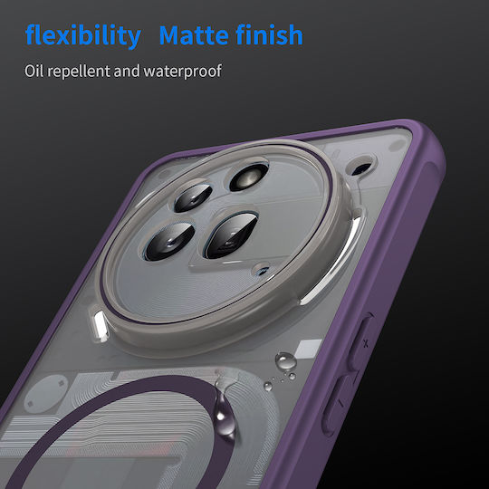 Techsuit Umschlag Rückseite Kunststoff Lila (Nothing Phone (3a) Pro)