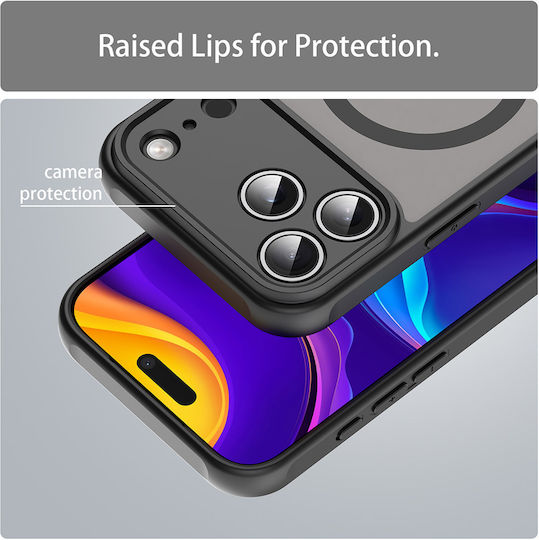 Techsuit Umschlag Rückseite Kunststoff Schwarz (iPhone 17 Pro Max)