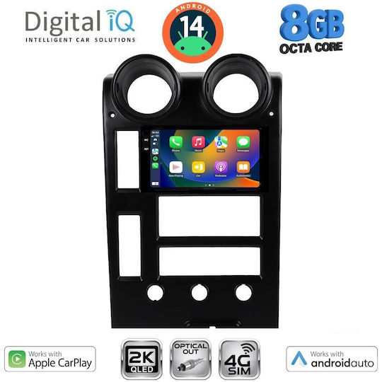Digital IQ Car Audio System Hummer H2 2001-2007 (Bluetooth/USB/WiFi/GPS/Apple-Carplay/Android-Auto) with Touch Screen 9"