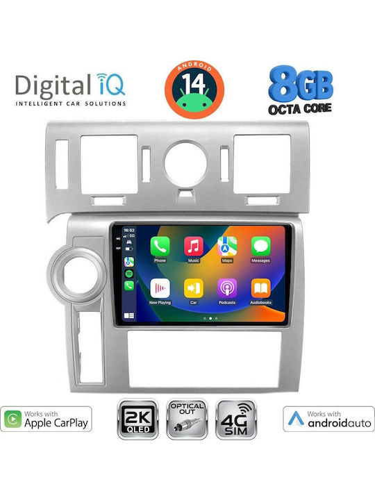 Digital IQ Car Audio System Hummer H2 2008-2009 (Bluetooth/USB/WiFi/GPS/Apple-Carplay/Android-Auto) with Touch Screen 9"