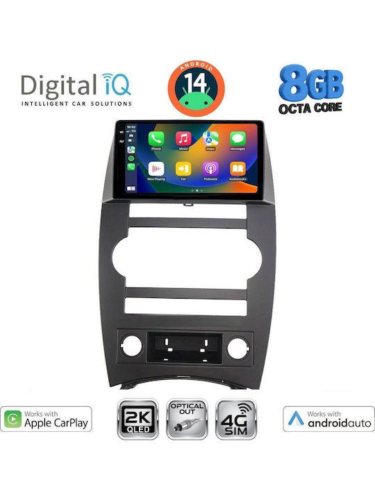 Digital IQ Auto-Audiosystem für Jeep Kommandant 2007-2009 (Bluetooth/USB/WiFi/GPS/Apple-Carplay/Android-Auto) mit Touchscreen 9"