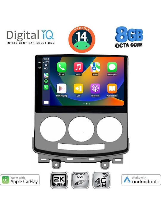 Digital IQ Car Audio System for Mazda 5 2004-2010 (Bluetooth/USB/WiFi/GPS/Apple-Carplay/Android-Auto) with Touch Screen 9"