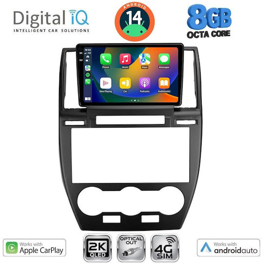 Digital IQ Car Audio System for Land Rover Freelander 2006-2014 (Bluetooth/USB/WiFi/GPS/Apple-Carplay/Android-Auto) with Touch Screen 9"