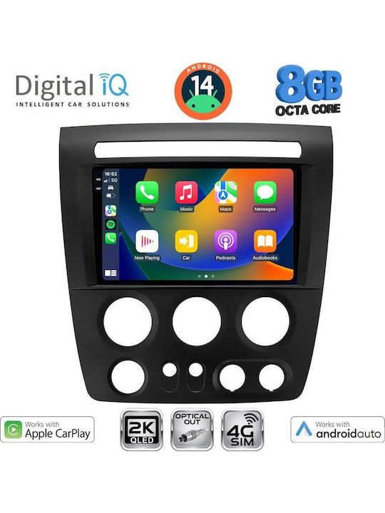 Digital IQ Car Audio System Hummer H3 2005-2009 (Bluetooth/USB/WiFi/GPS/Apple-Carplay/Android-Auto) with Touch Screen 9"