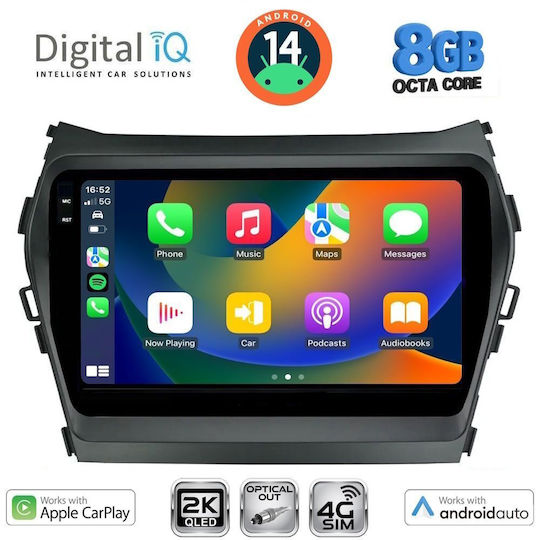 Digital IQ Ηχοσύστημα Αυτοκινήτου για Hyundai iX45 2013-2017 (Bluetooth/USB/WiFi/GPS/Apple-Carplay/Android-Auto) με Οθόνη Αφής 9"