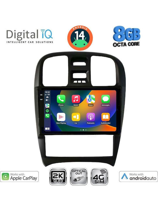 Digital IQ Car Audio System for Hyundai Sonata 2000-2006 (Bluetooth/USB/WiFi/GPS/Apple-Carplay/Android-Auto) with Touch Screen 9"