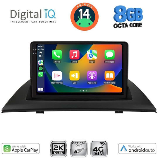 Digital IQ Car Audio System for BMW X3 (E83) 2003-2010 (Bluetooth/USB/WiFi/GPS/Apple-Carplay/Android-Auto) with Touch Screen 9"