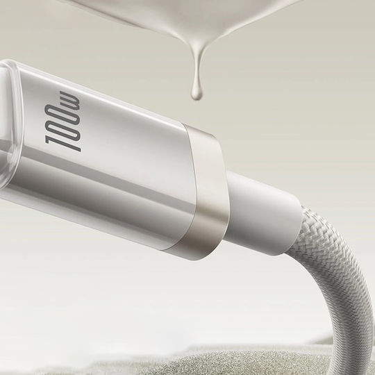Baseus USB 2.0 Kabel USB Typ-C männlich - USB-A 100W Silber 1m