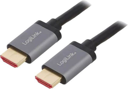 LogiLink HDMI 2.1 Ultra High Speed 48Gbps 4K 120Hz HDR VRR Cable HDMI Male - HDMI Male 2m Black