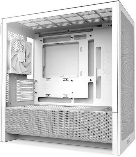 NZXT H3 Flow Gaming Mini Tower Κουτί Υπολογιστή με Πλαϊνό Παράθυρο Λευκό