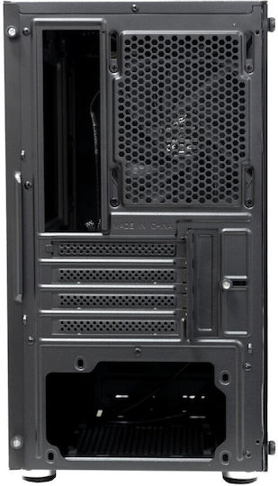Evolveo M4 Gaming Midi Tower Κουτί Υπολογιστή με Πλαϊνό Παράθυρο Μαύρο