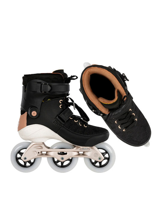 Athlopaidia Adult/Kids Adjustable Inline Rollers Black 2 in 1