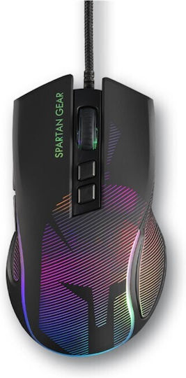 Spartan Gear Agis RGB Gaming Gaming Maus 12800 DPI Schwarz