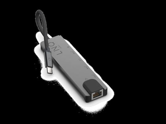 LinQ USB-C Docking Station με HDMI 4K PD Ethernet Μαύρο (LQ48015)
